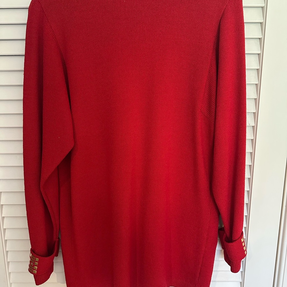 St. John Vibrant Red Blazer - Picture 6 of 11